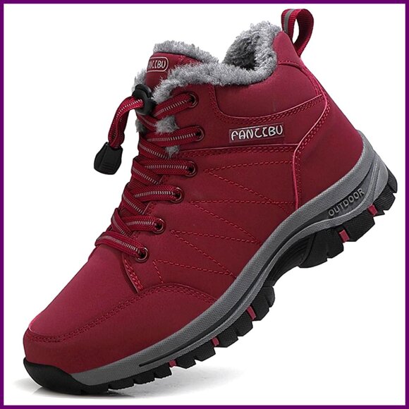 Women's Winter Snow Boots Waterproof Ankle Booties Warm Anti-Slip Hiking